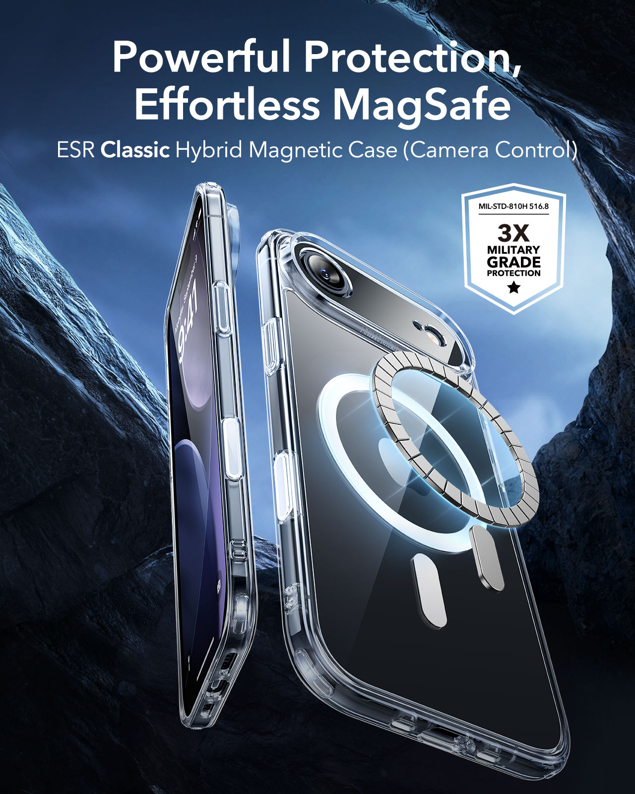 ESR iPhone 17 Air Halolock Classic Hybrid (Camera Control Button)+ Screen Protector Set