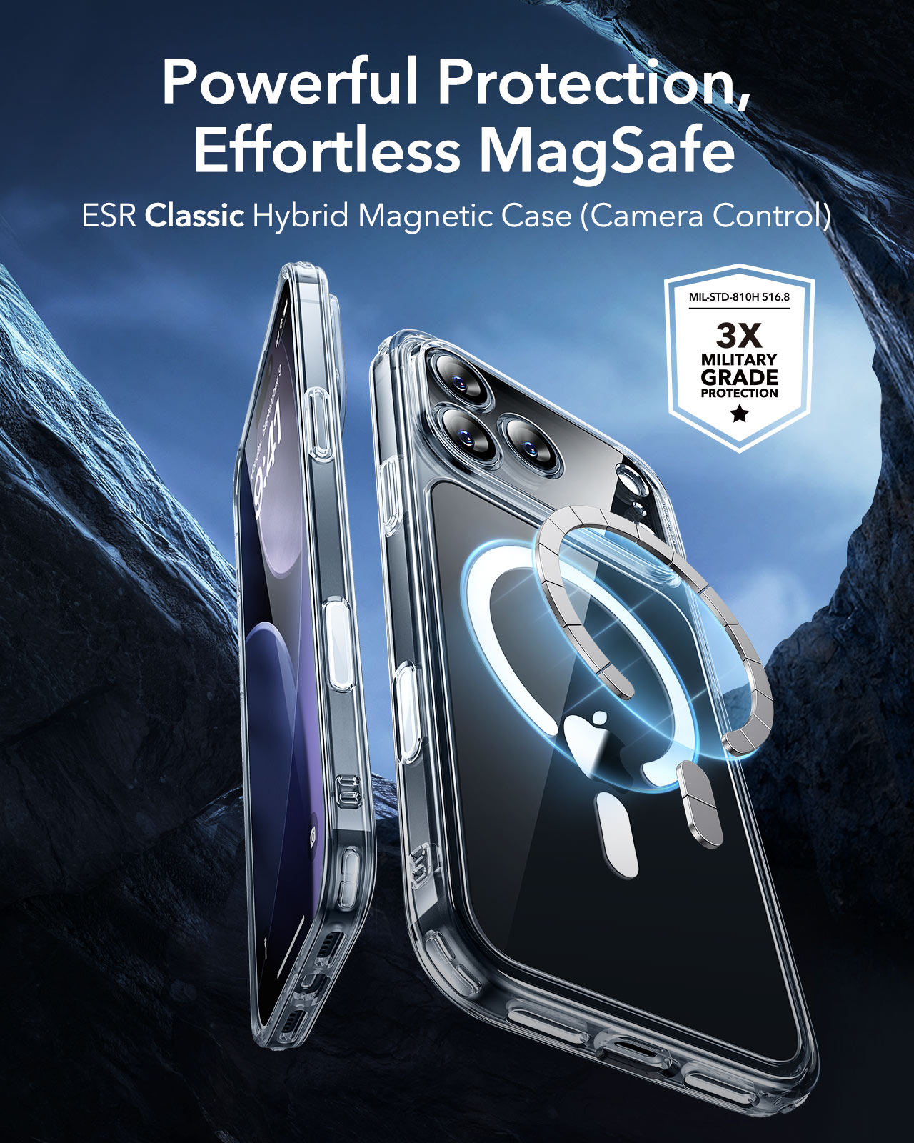 ESR iPhone 17 Pro Halolock Classic Hybrid (Camera Control Button)+ Screen Protector Set
