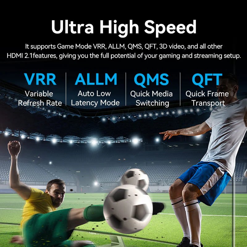 Vention Cotton Braided Ultra Thin HDMI-A Male to Male HD Cable 8K 1M Aluminum Alloy Type