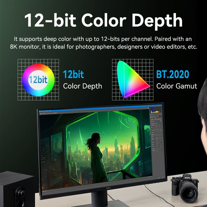 Vention Cotton Braided Ultra Thin HDMI-A Male to Male HD Cable 8K 2M Aluminum Alloy Type