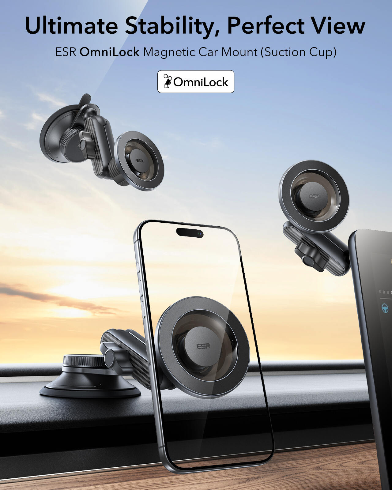 ESR OmniLock Magnetic Car Mount (Suction Cup)