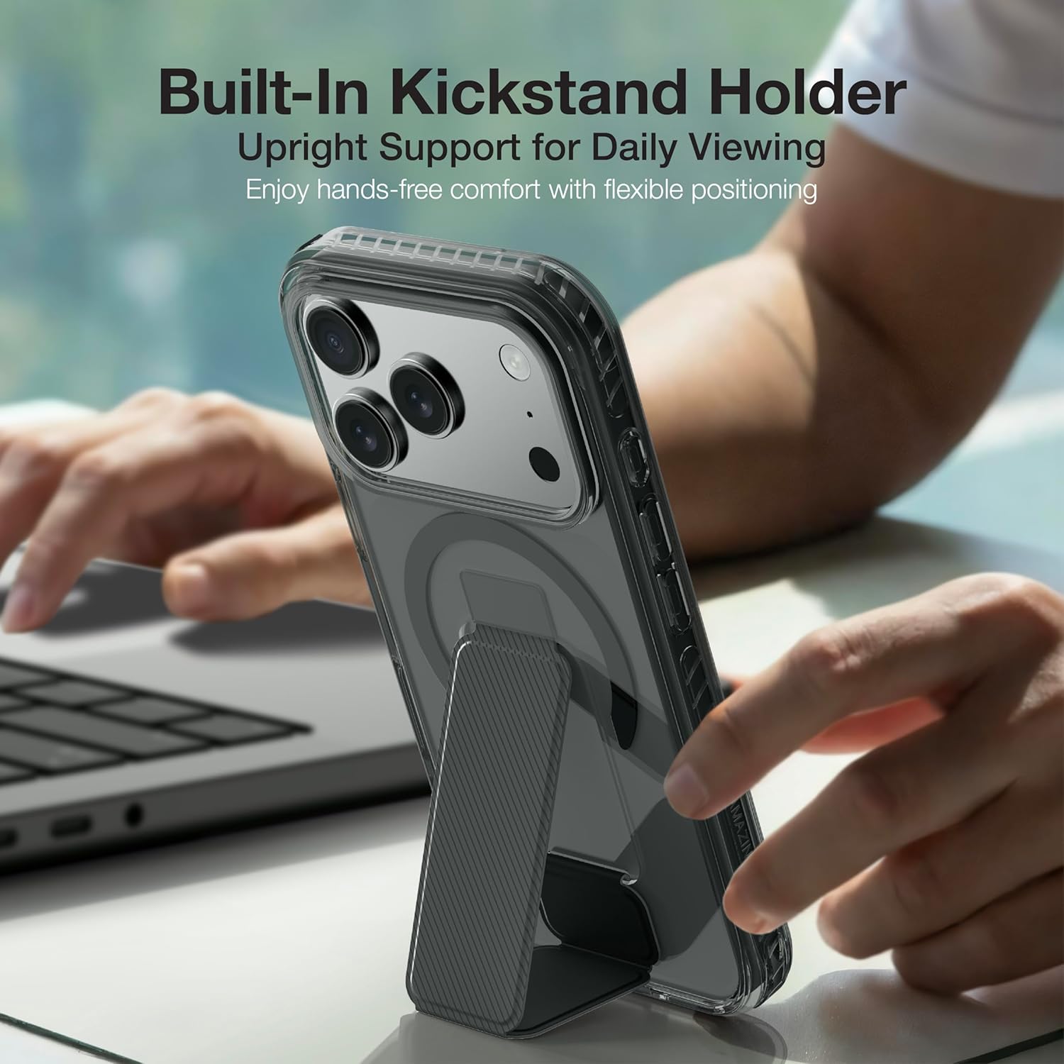 AMAZINGTHING TITAN PRO+ HOLDER MAGSAFE DROP PROOF CASE FOR IPHONE 17 PRO MAX 6.9