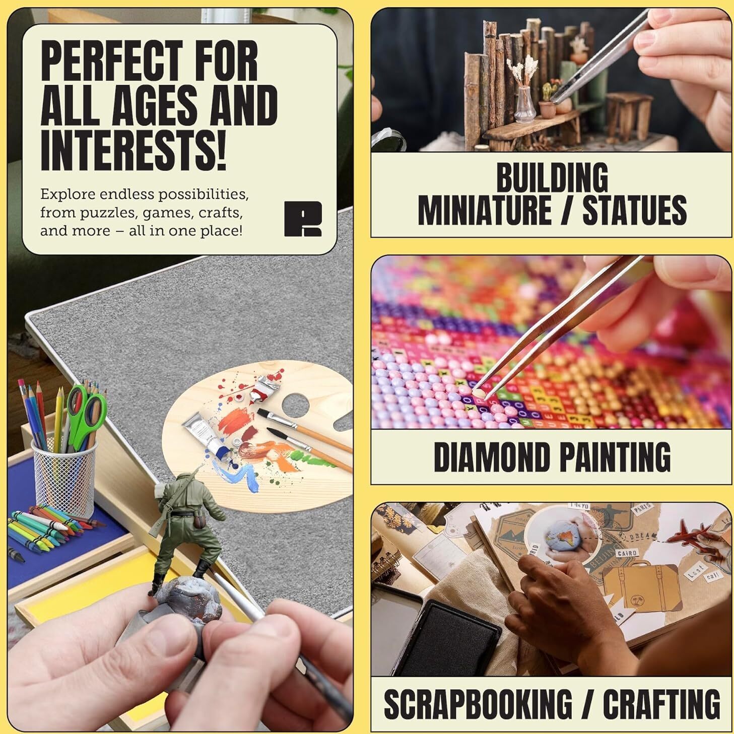 Puzzle Ready Tiltable Puzzle Board for 1000 Piece Puzzles