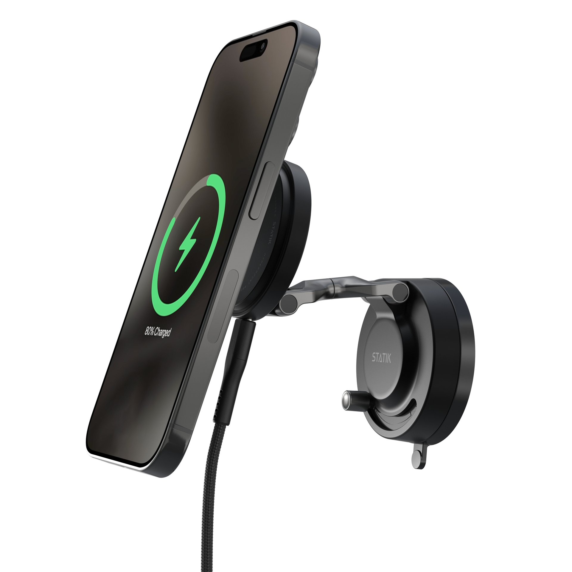 STATIK HyperMount Pro Vacuum Magnetic NanoSuction  Phone Mount with Wireless charging