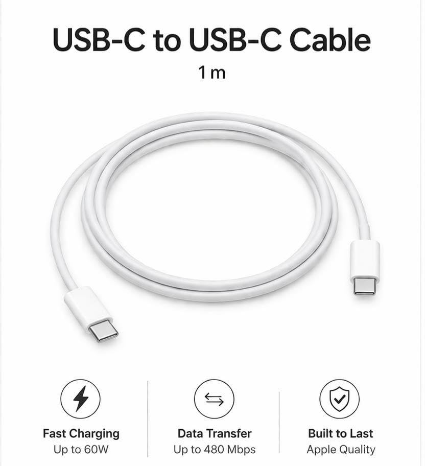 Apple 60W USB-C to USB-C Charge Cable 1M