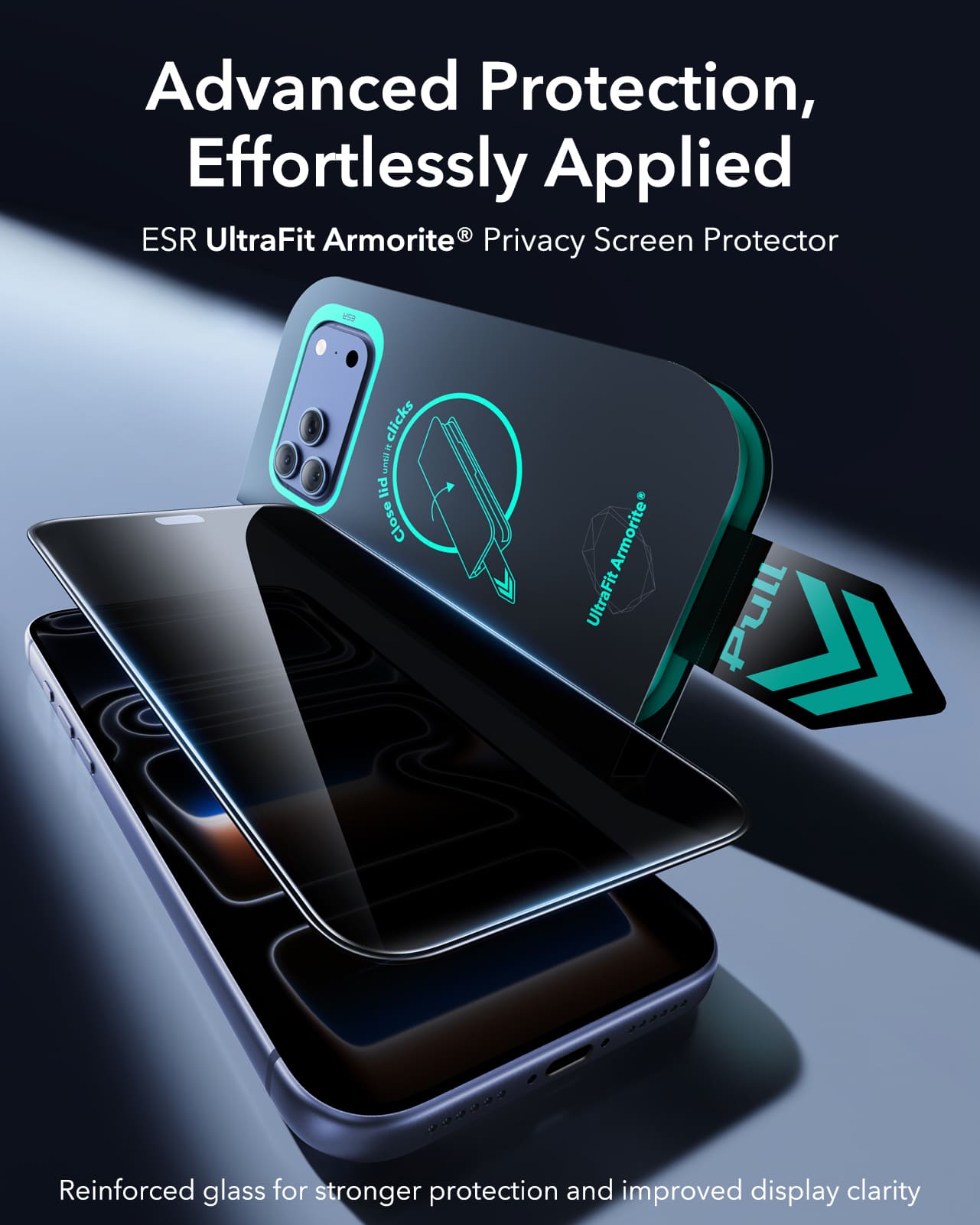 ESR Armorite (UltraFit Tray) Privacy iPhone 18 Pro Screen Protector, 2 Pack
