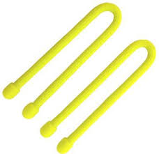 Gear Tie® Reusable Rubber Twist Tie 6 in. - 2 Pack - Neon Yellow