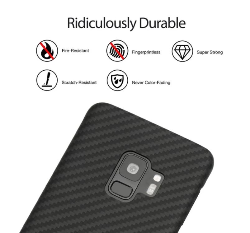 Aramid Case for Galaxy S9 (Black/Grey  Twill)