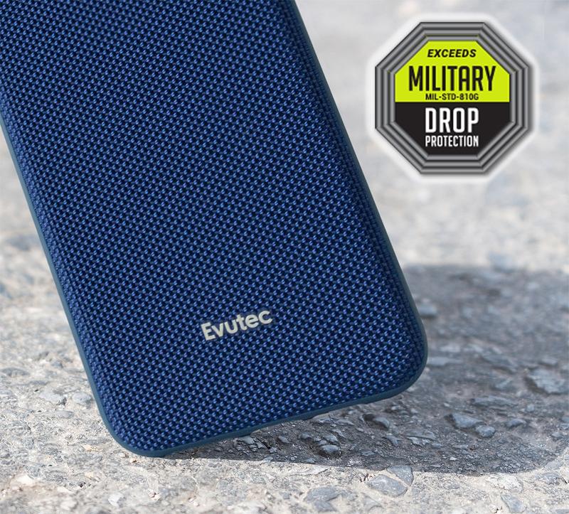 Evutec iPhone XS Ballistic Nylon Case w/Vent Mount - Blue