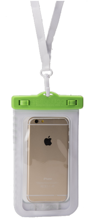 Waterproof case for smartphone White & Green