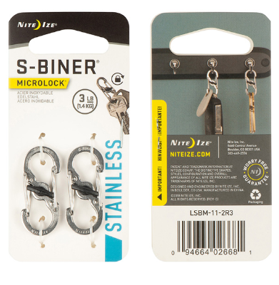 S-Biner® MicroLock® Stainless Steel - 2 Pack - Stainless