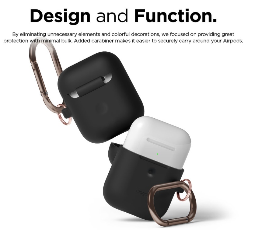 Airpods hang case / Black for Airpod2 Wireless Charging Case		 		