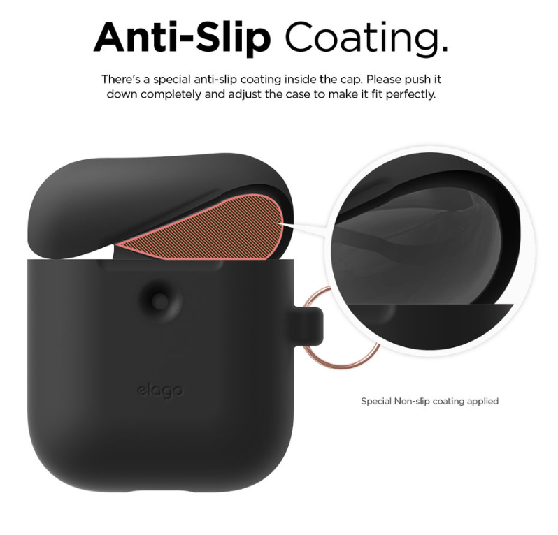 Airpods hang case / Black for Airpod2 Wireless Charging Case		 		