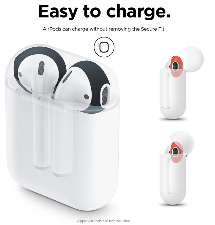 Elago Airpods Secure Fit - Black+Red		 		