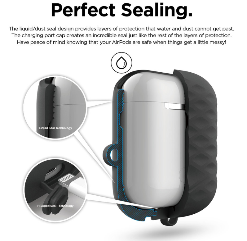 Elago AirPods Waterproof hang Active case / Black		 		