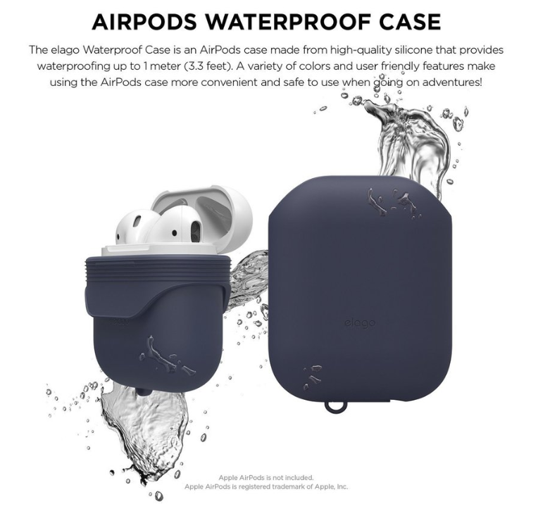 Elago AirPods WaterProof Case - Jean Indigo