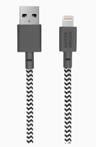 Native Union Belt Cable Lightning Medium (1.2)-V2 - Zebra
