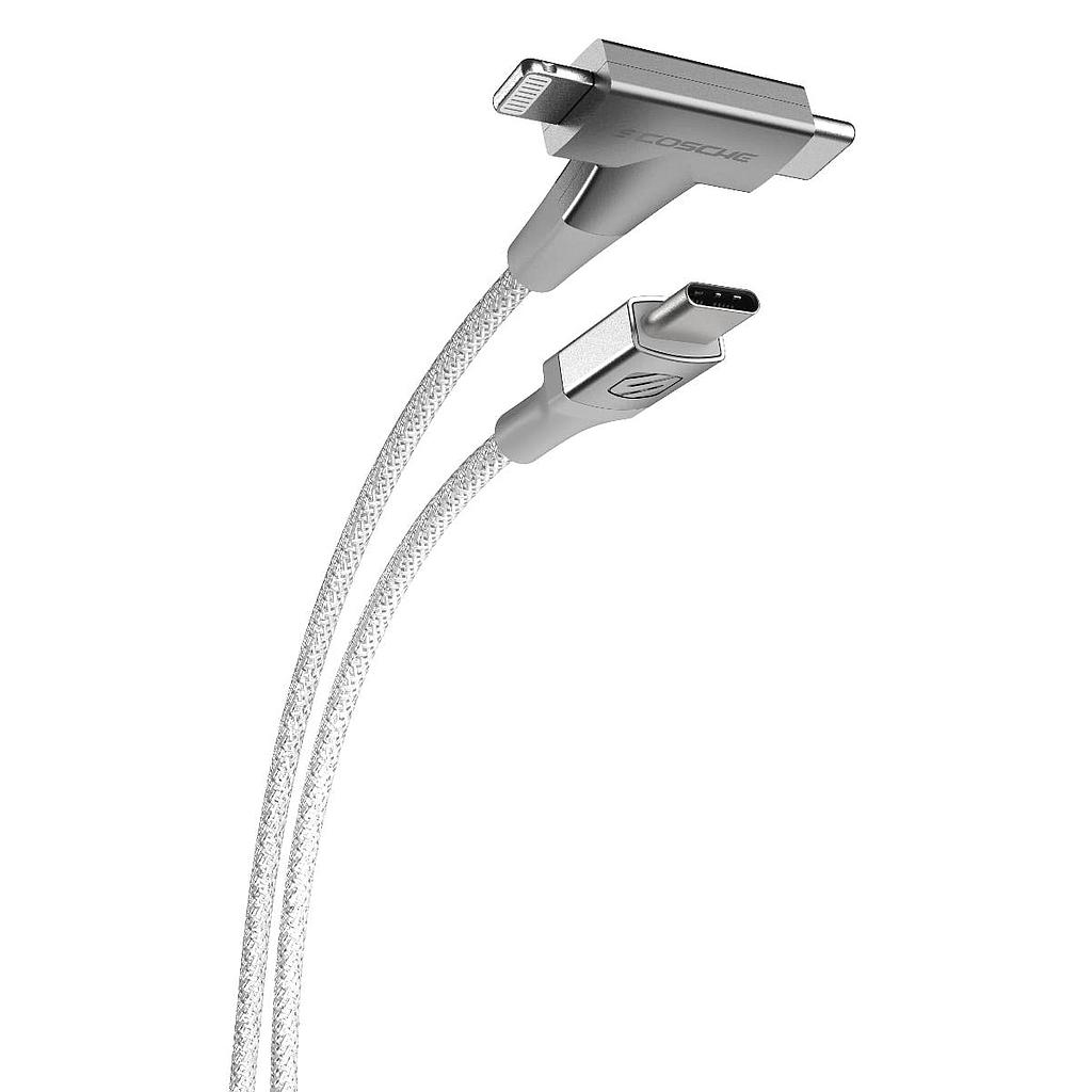 Scosche StrikeLine™ HH 2-in-1 USB-C to C®/Lightning™ Cable 