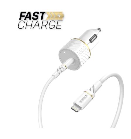 OtterBox Car Charger Bundle USB C 18W USB PD + USB C-Lightning Cable 1M - (Online Packaging)