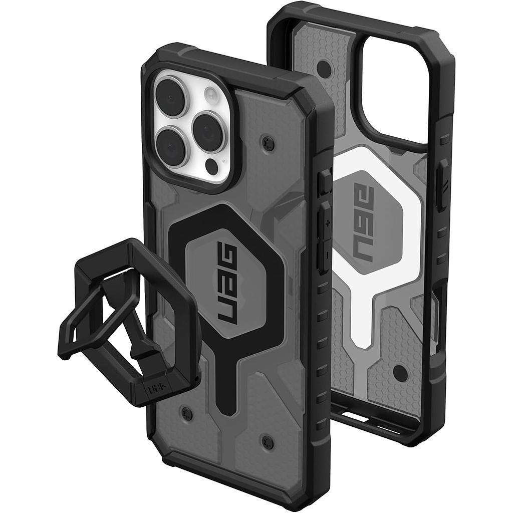 UAG iPhone 16 Pro Max Magsafe Pathfinder Clear Case - Ash / Black Stand