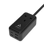 Asli Global 65W GaN Extension Cord with 4 USB Power Strip