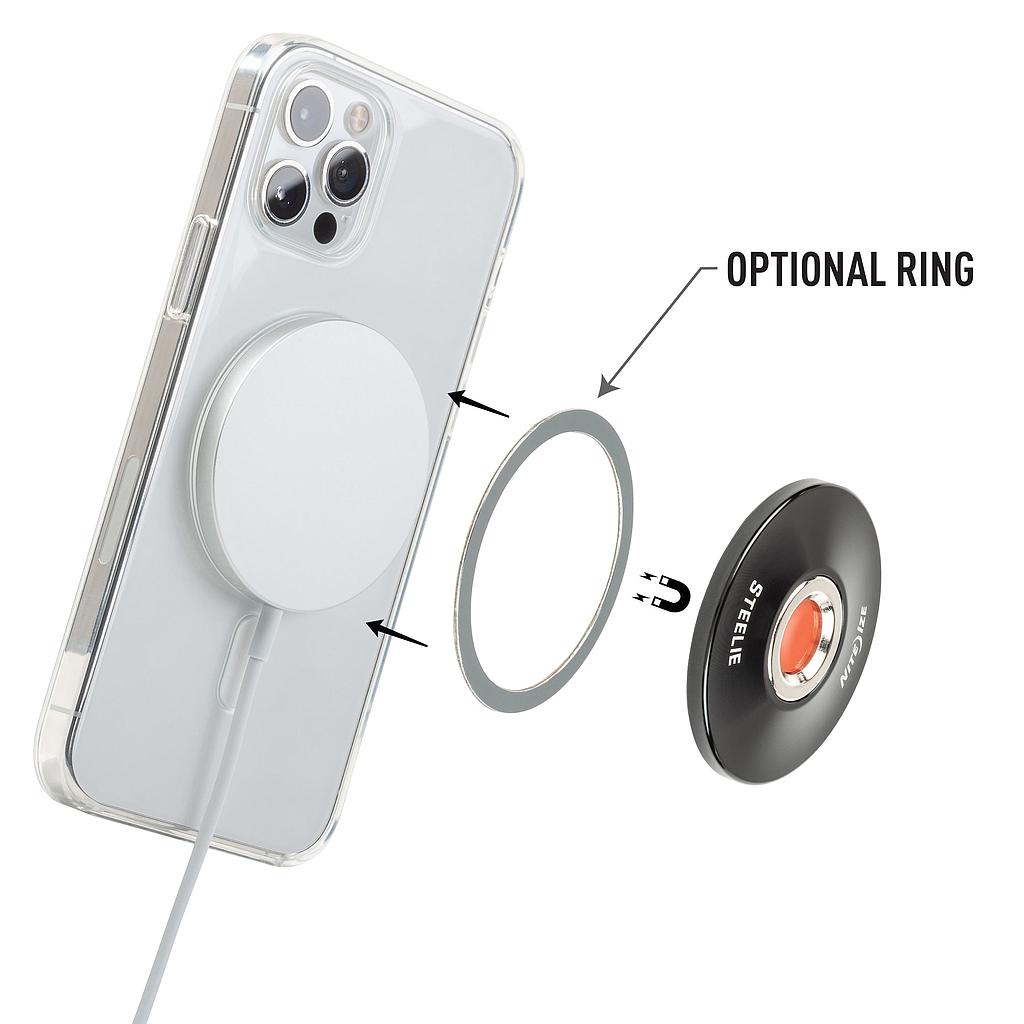 NiteIze Steelie® Orbiter® Plus Magnetic Socket + Metal Ring component for Magsafe - (Online Packaging)