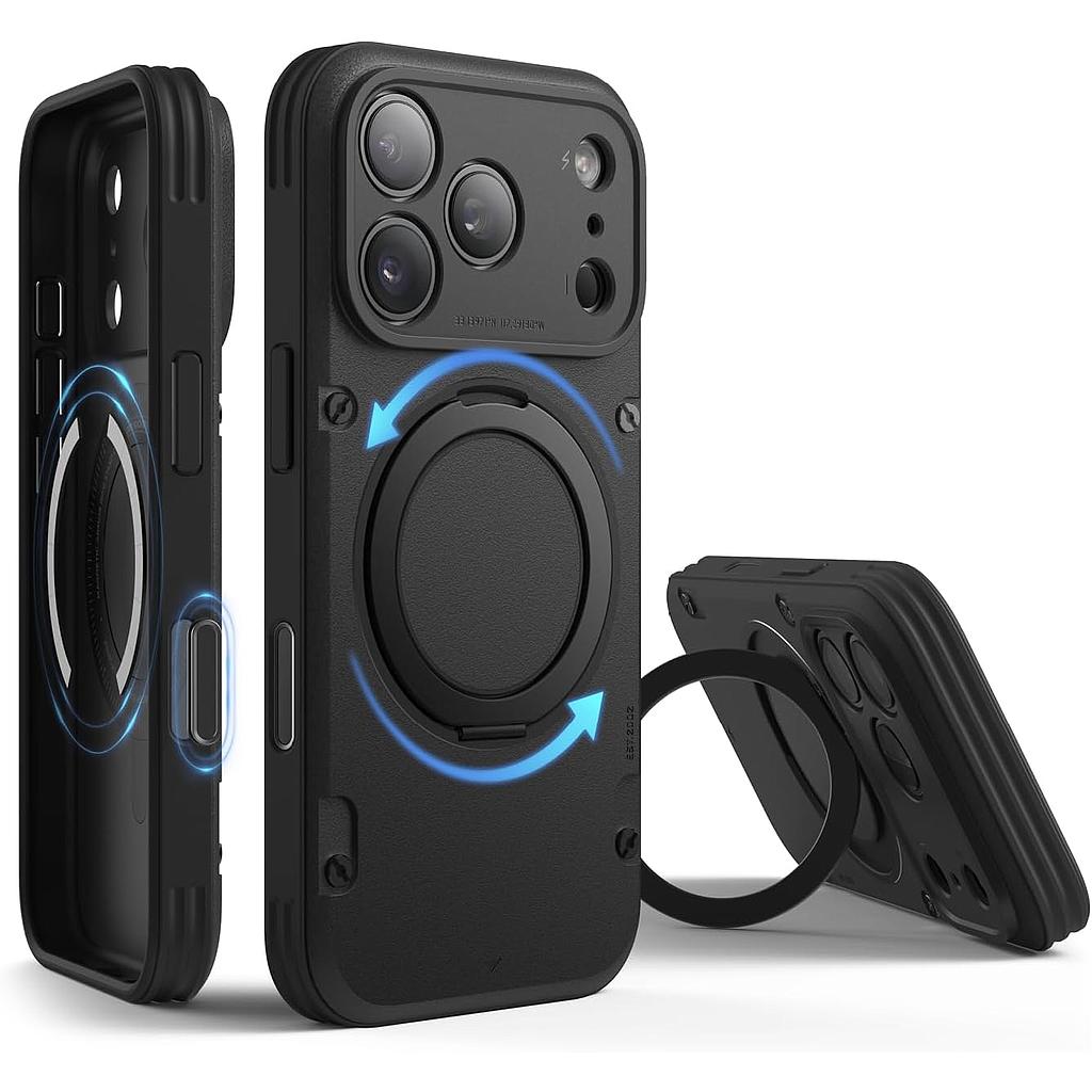 Elago iPhone 18 Pro/17 Pro Magnetic Armor Ring Stand Case (Capture Key Included & Full Camera Cover)