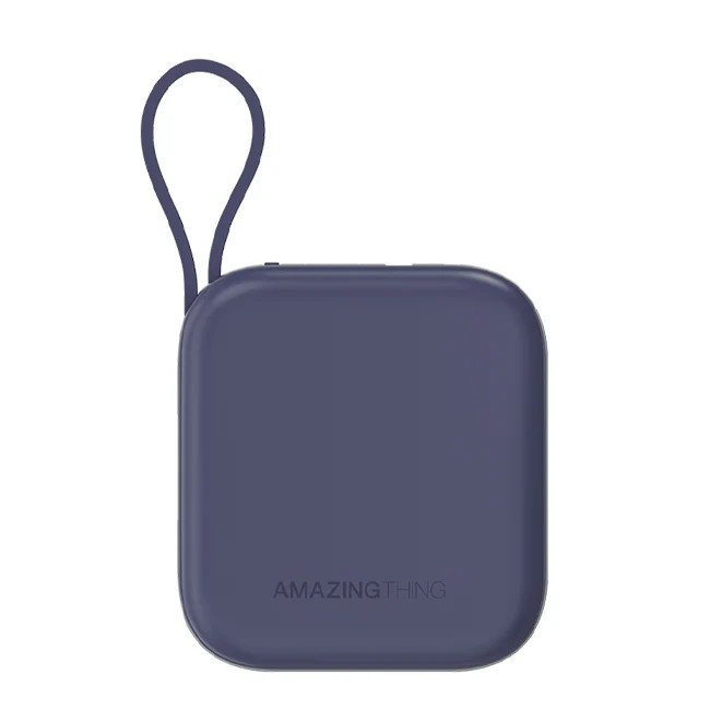 AMAZINGTHING Thunder Go 10000Mah Power Bank With Built-In 2 USB-C Cables