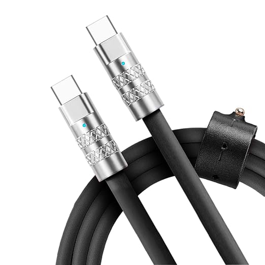 Statik TsumoCharge USB-C to USB-C Cable 100W Fast Charging - Heavy-Duty 6FT/2M Black