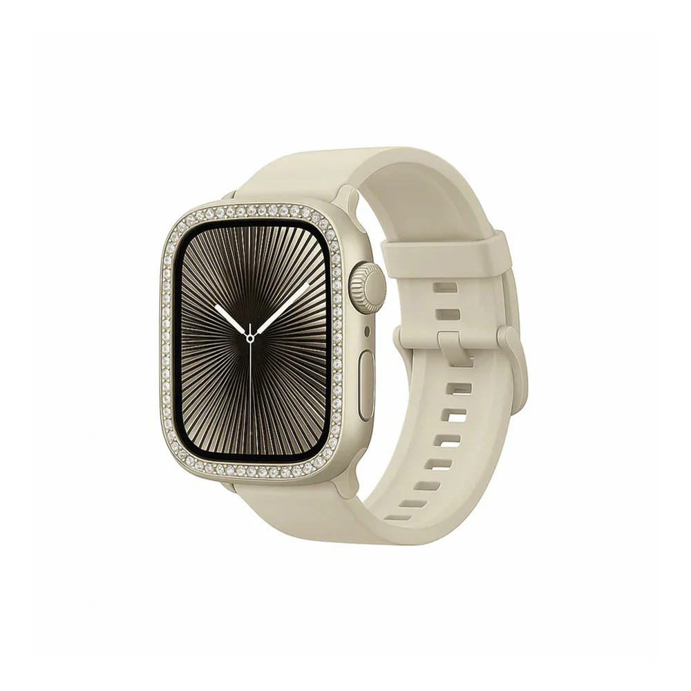 AMAZINGTHING GLAMOUR GLEAMFIT CASE FOR APPLE WATCH SERIES 11/10 46MM