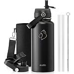 Buzio Duet Series Water Bottle with 2 Lids and Sleeve 1L