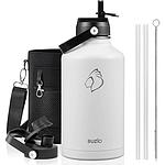 Buzio Duet Series Water Bottle with 2 Lids and Sleeve 1.9L