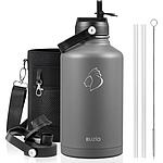 Buzio Duet Series Water Bottle with 2 Lids and Sleeve 1.9L