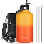 Buzio Duet Series Water Bottle with 2 Lids and Sleeve 1.9L