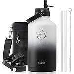 Buzio Duet Series Water Bottle with 2 Lids and Sleeve 1.9L