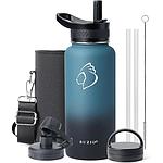 Buzio Trio Series Water Bottle with 3 Lids and Sleeve 1L