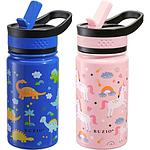 Buzio Kids Bottle with Straw Lid | 2 Pack 500ML