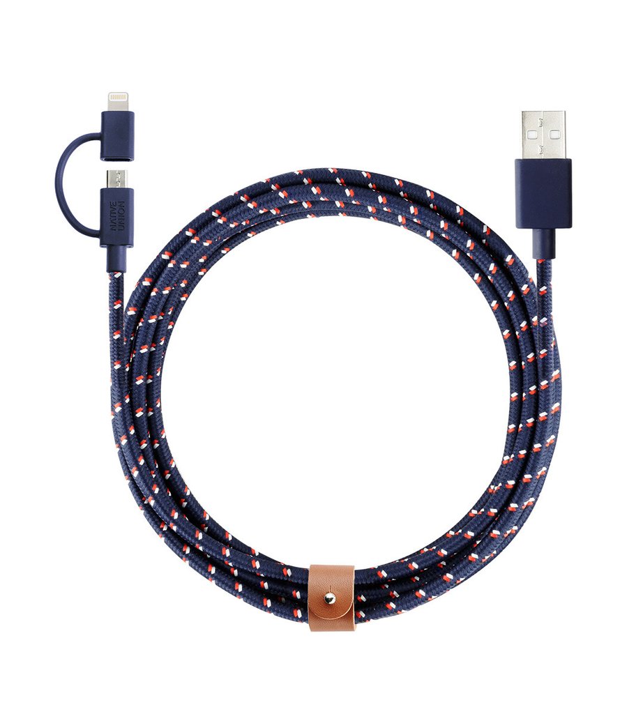 Native Union Belt Cable TwinHead MicroUSB + Lightning 2M