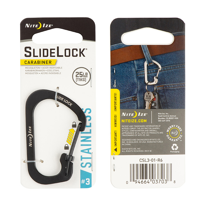 NiteIze Carabiner SlideLock #3 - Black