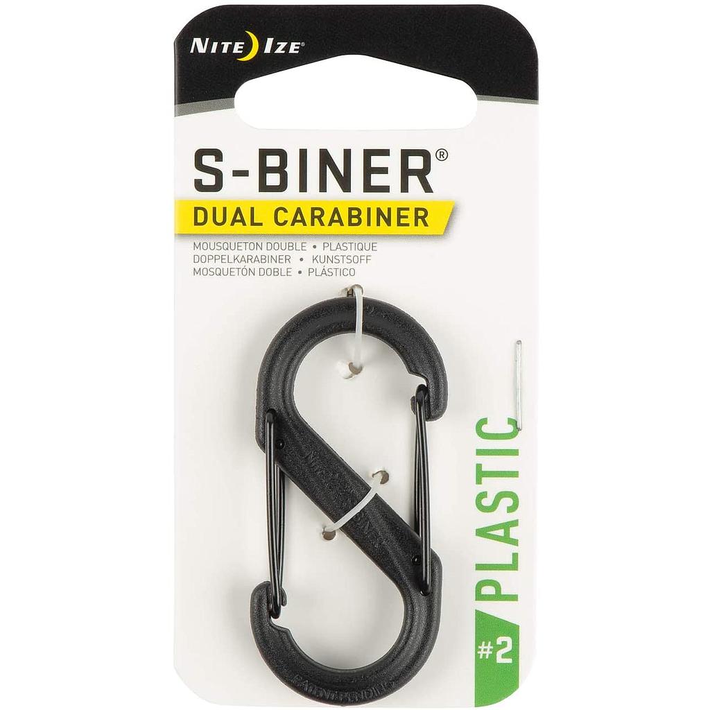 Niteize S-Biner® Plastic Dual Carabiner #2 - Black