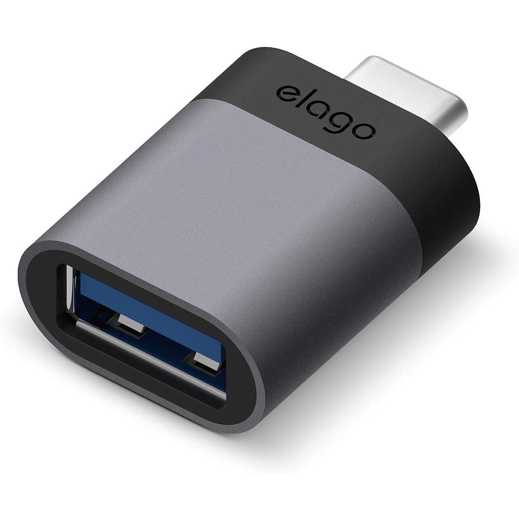 Elago Mini Aluminum USB-C Adapter - Space Gray