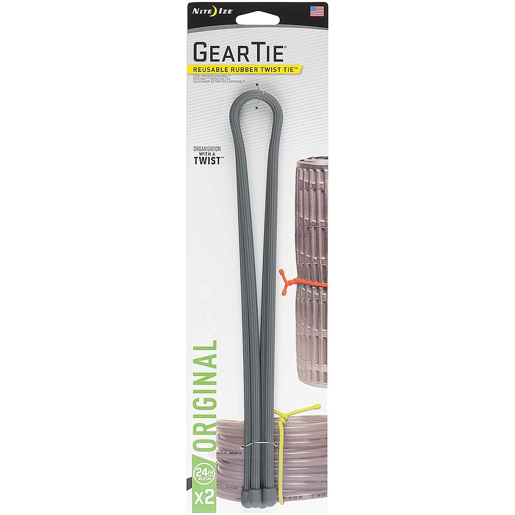 Niteize Gear Tie® Reusable Rubber Twist Tie™ 24 in. - 2 Pack - US