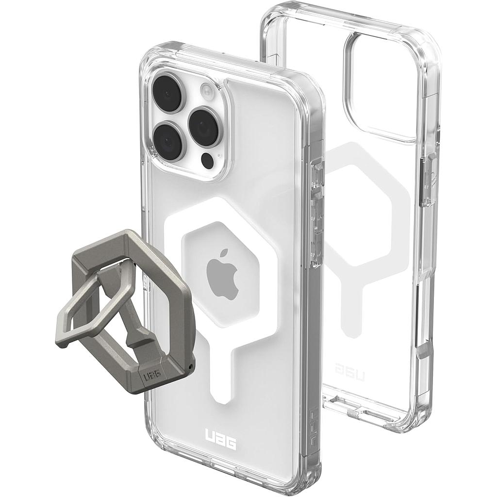 UAG iPhone 16 Pro Max Plyo MagSafe Bundle Ice White/Titanium Stand