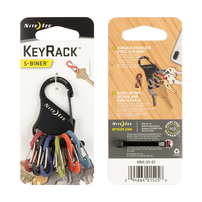 KeyRack - S-Biner® - Black/Plastic S-Biners®