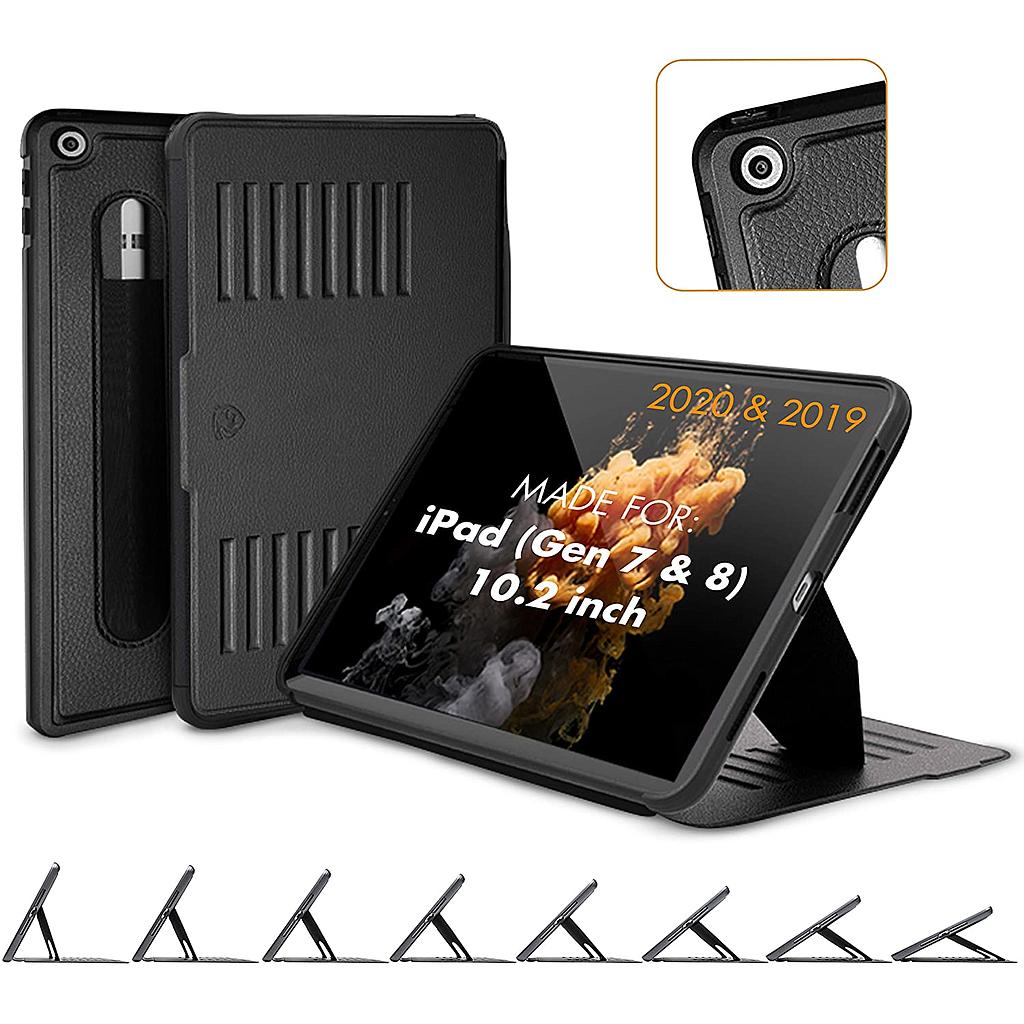 Zugu iPad 10.2" (7th, 8th & 9th Gen) Muse Case - Black