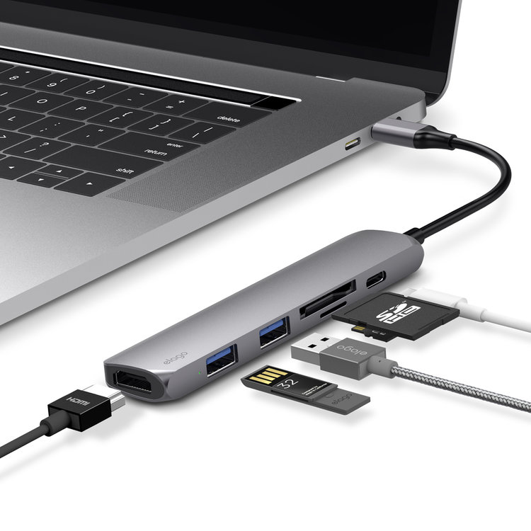 Elago 6 in 1 Card Reader/HDMI Multi Hub USB-C