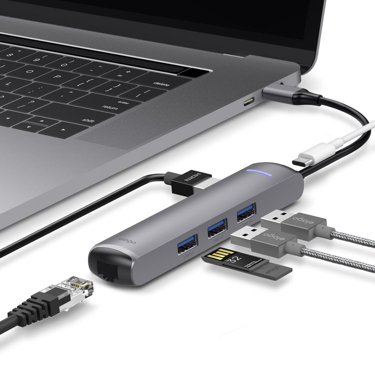 Elago 6 in 1 Ethernet/HDMI Multi Hub USB-C