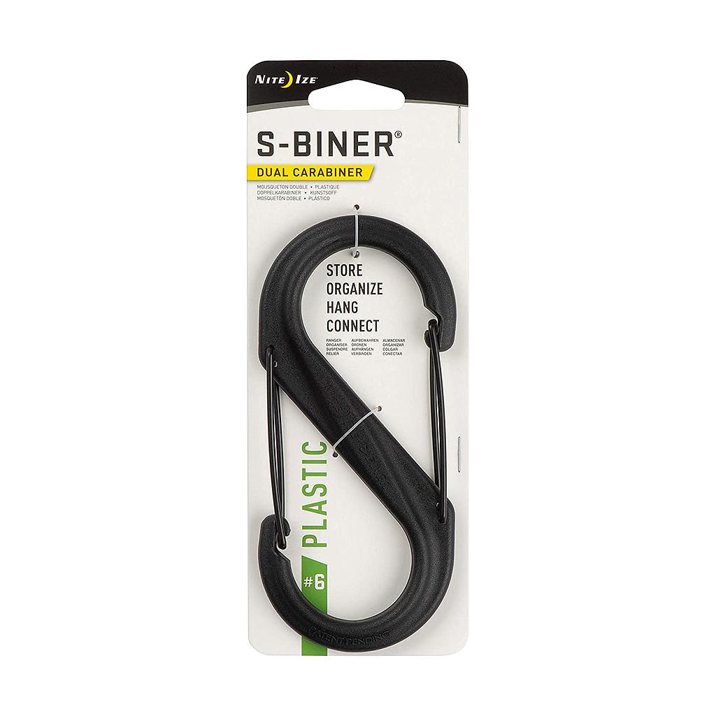 NiteIze S-Biner® Plastic Dual Carabiner #6 - Black