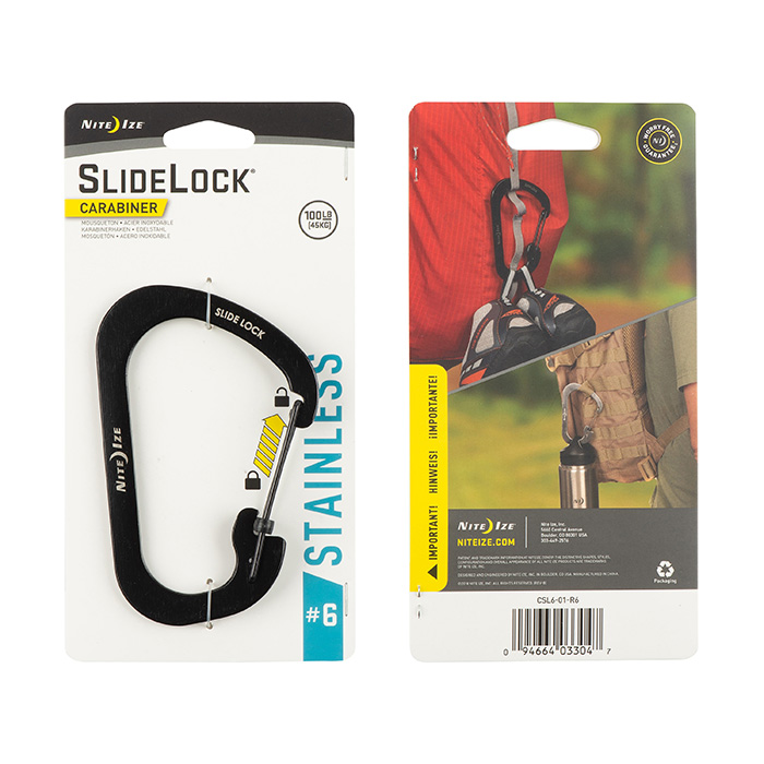 NiteIze Carabiner SlideLock #6 Black