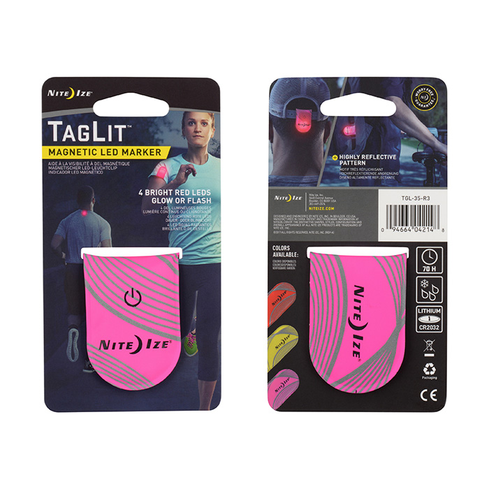 Niteize TagLit™ Magnetic LED Marker - US - Neon Pink/Red LED